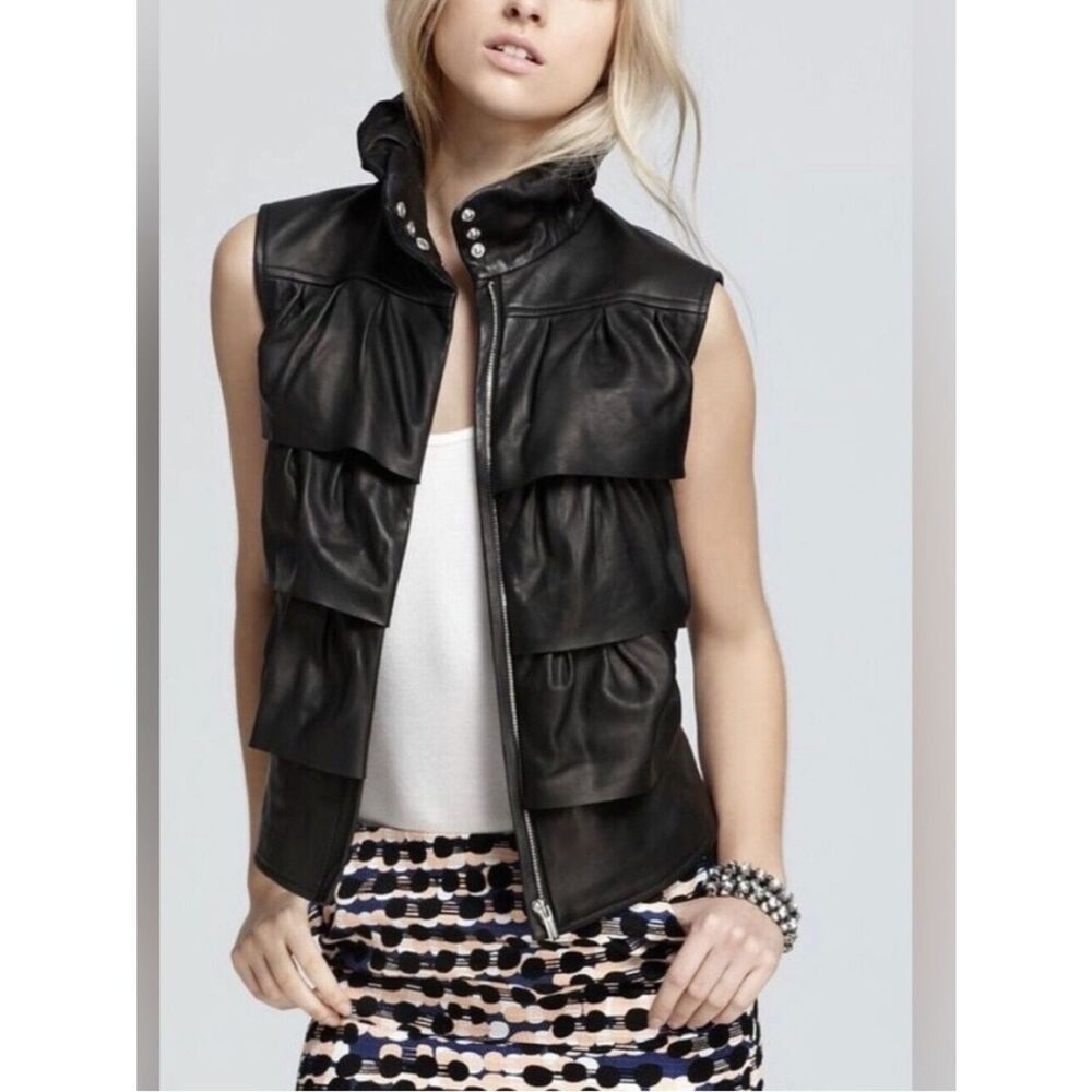Diane von Furstenberg - Bomber Leather Vest